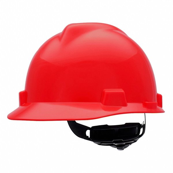 V-Gard Front Brim Hard Hat,  Type 1,  Class E,  Ratchet (4-Point),  Red