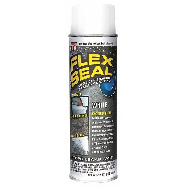 Leak Sealer, 14 oz, Rubber Base, White