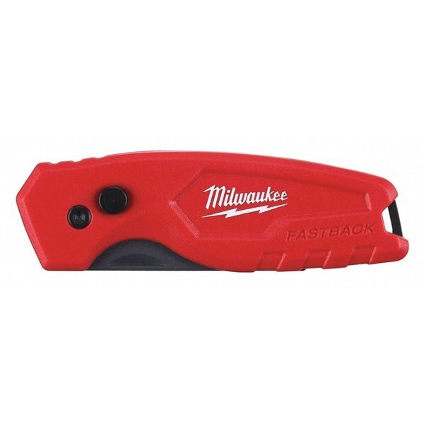 6-5/32 in. General Purpose FASTBACK Compact Folding Utility Knife in Red