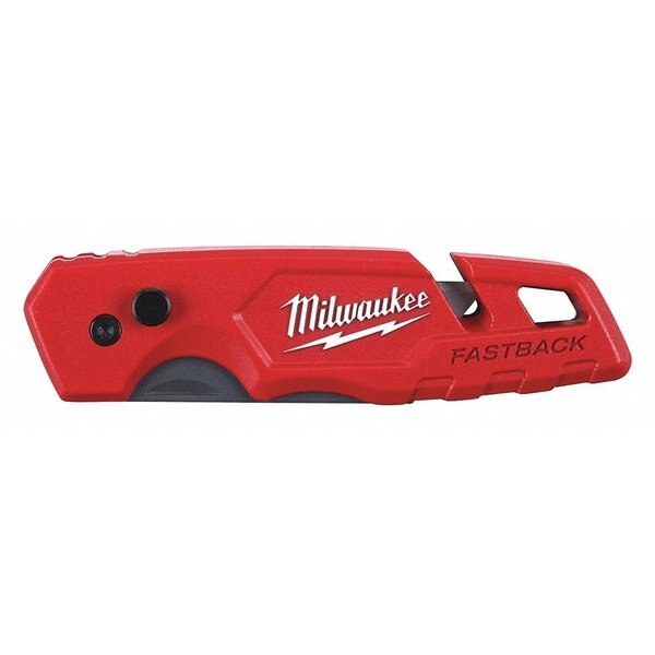 6-7/8 in. FASTBACK General Purpose Compact Folding Utility Knife in Red