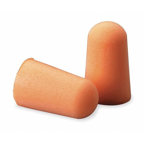 Disposable Uncorded Ear Plugs,  Foam,  Bullet Shape,  NRR 29 dB,  M,  Orange,  200 Pairs