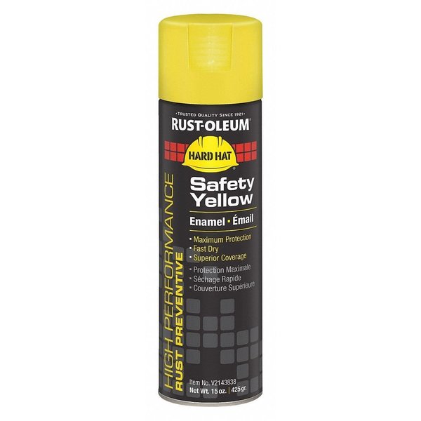 Rust Preventative Spray Paint,  Safety Yellow,  Gloss,  15 oz