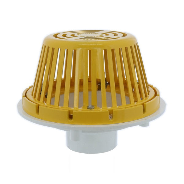 PVC Roof Drain With Aluminum Dome, Fits 4" PVC Pipe