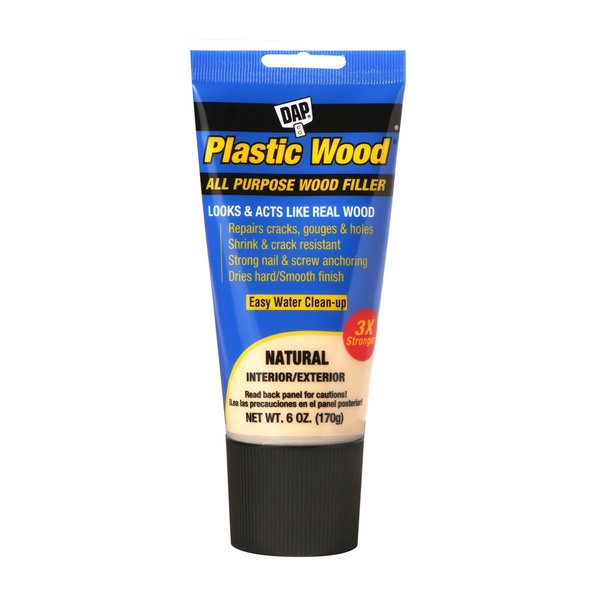 Plastic Wood Latex 6oz Natural, PK6,  6 PK