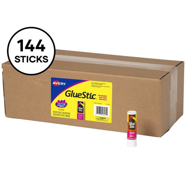 Glue Stick Value Pack White, Wash, PK144