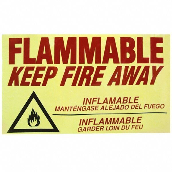 Flammable Label, 6 1/2 in H, 10 1/4 in W