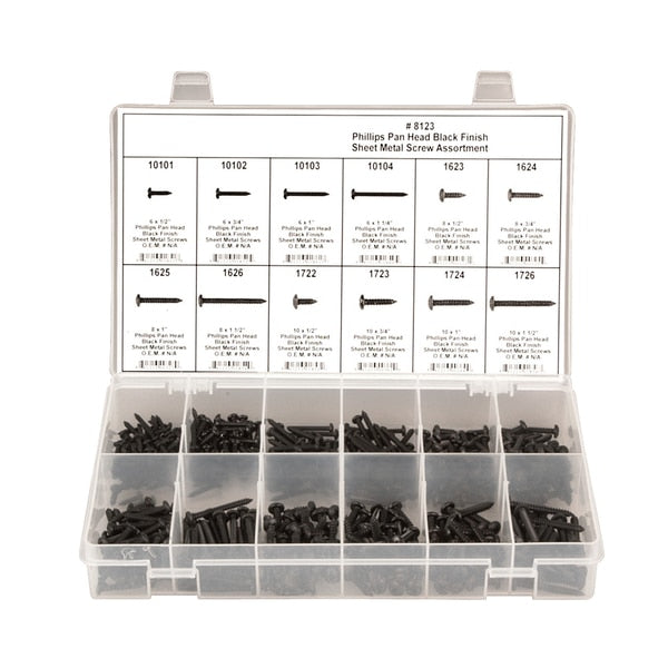 Black Sheet Metal Screw Asst, 420 Pc