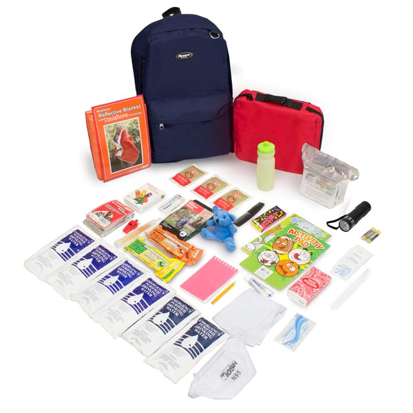 Keep-Me-Safe Children's Survival Kit,  Navy Backpack