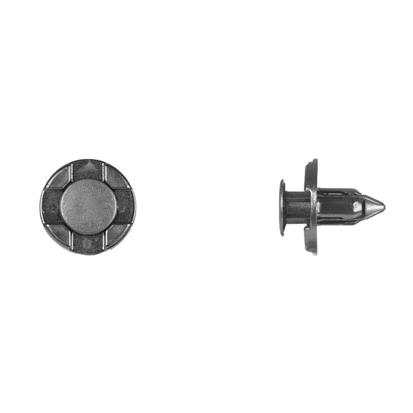 Retainer,  Round Head,  8 mm Dia.,  13 mm L,  Nylon Body,  15 PK