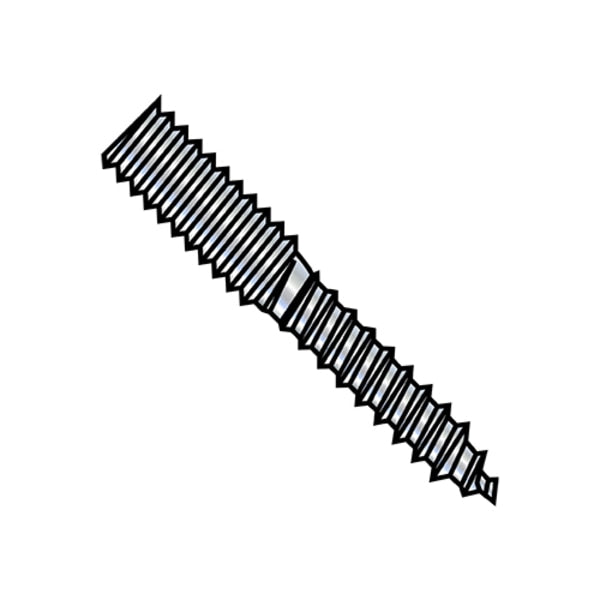 Hanger Bolt,  #8-32 Thread to 2 in,  Steel,  Zinc Plated Finish,  5000 PK