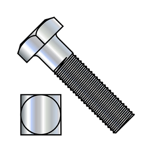 Square Head Bolt,  Steel,  Zinc Plated,  5/16"-18 Thread Size,  1-3/8 in Lg,  1000 PK