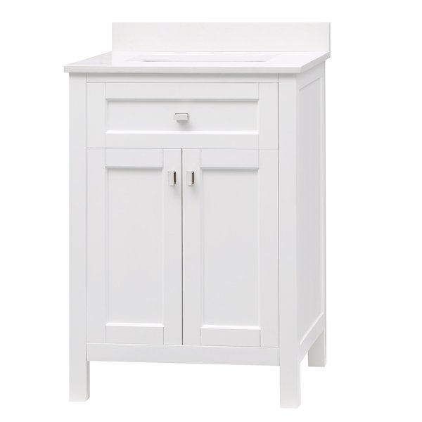 Juniper 24" x 21" Vanity White, Cu