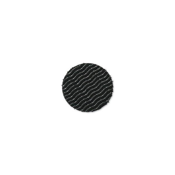 Reclosable Fastener,  Disc,  Rubber Adhesive,  1 in,  Black,  50 PK