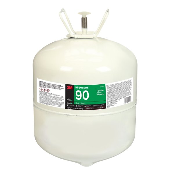 Spray Adhesive,  Hi-Strength 90 Series,  Clear,  460.8 oz,  Aerosol Can