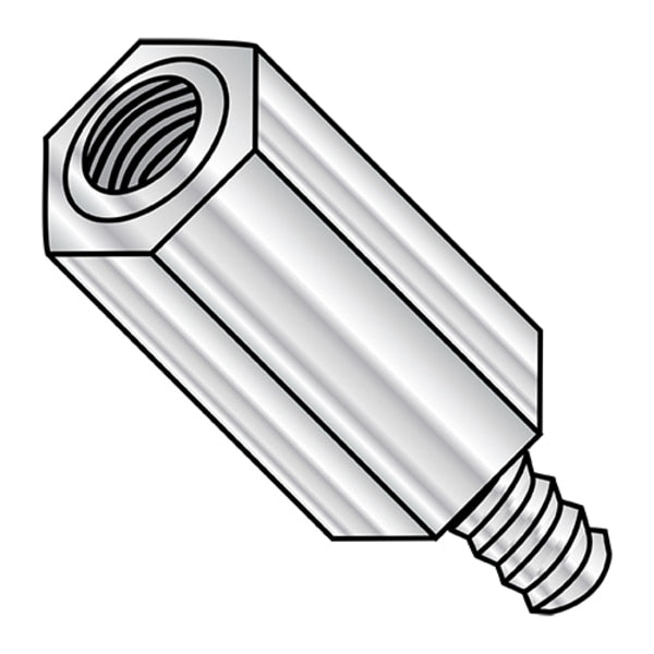 Hex Standoff,  #6-32 Thrd Sz,  Aluminum 1/4" Hex W,  1000 PK