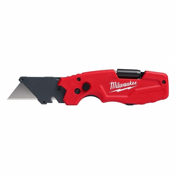 Folding Utility Knife,  Manual Retraction,  Straight,  Wire Stripping,  Bit Holding,  Bottle Opening
