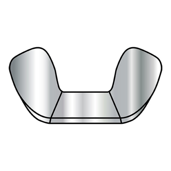 Wing Nut,  5/16"-18,  Stainless Steel,  0.66 in Ht,  1.25 in Max Wing Span,  200 PK