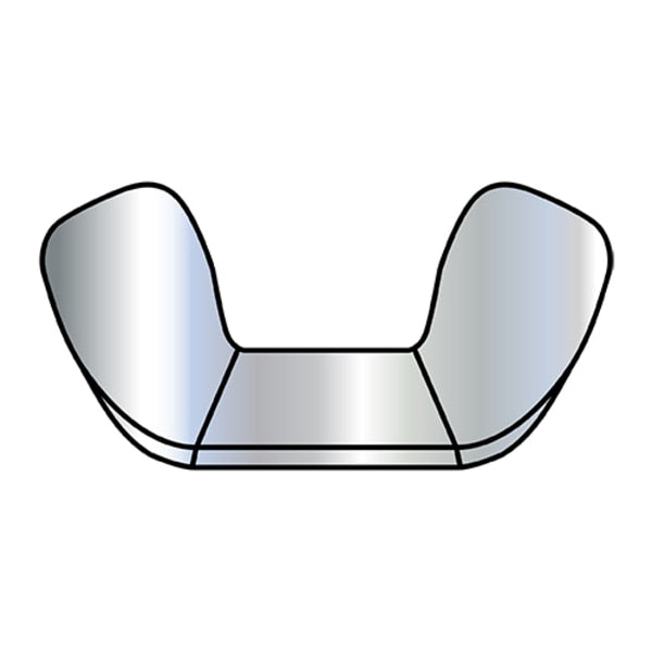 Wing Nut,  3/4"-10,  Steel,  1.44 in Ht,  2.76 in Max Wing Span,  125 PK