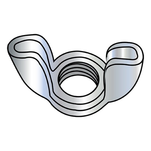 Wing Nut,  #6-32,  Steel,  0.4 in Ht,  0.78 in Max Wing Span,  2000 PK