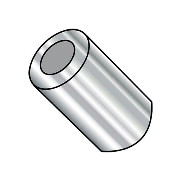 Round Spacer,  #14 Screw Size,  Stainless Stainless Steel,  3/4 in Overall Lg