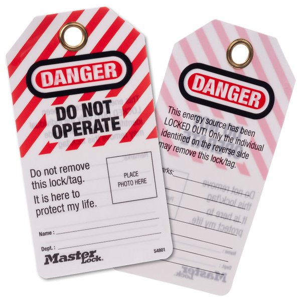 Photo ID Safety Tags,  Danger Do Not Operate,  English,  12 Per Pack