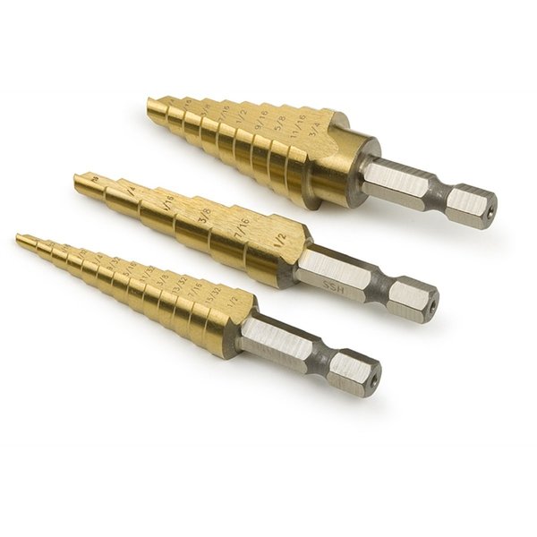 Step Drill Set, 3 pcs.