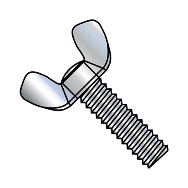 Wing Nuts,  10-32X1/2 LT TYP A COL, PK200,  #10-32 Thread Size,  Wing,  Zinc Plated Steel,  1/2 in Lg