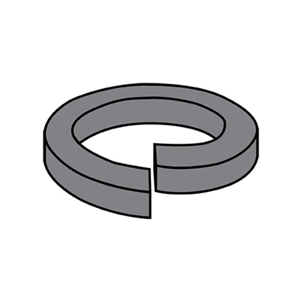 Split Lock Washer,  Fits Bolt Size 1/4 in Steel,  Plain Finish,  5000 PK