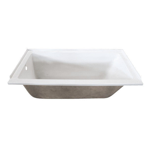 XVTPN603220L 60" Acrylic Drop In Tub w/R,  60" L,  32" W,  White,  Acrylic