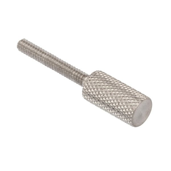 Thumb Screw,  #4-40 Thread Size,  Round,  Plain 18-8 Stainless Steel,  1/2 in Head Ht,  1/2 in Lg