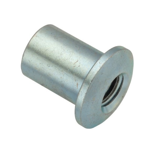 Grommet Nut, No Drive, 1/4"-20 Size, Steel