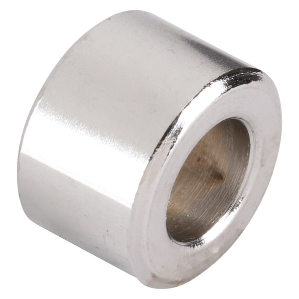 Round Spacer,  3/8 in Screw Size,  Chrome Plated Steel,  1/2 in Overall Lg,  0.406 in Inside Dia