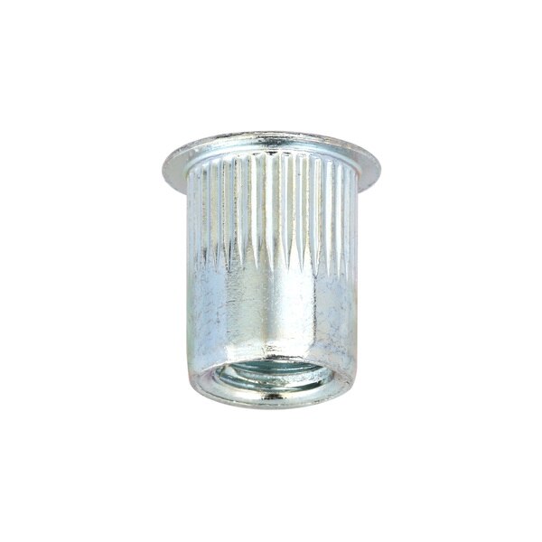 Knurled Flanged Rivet Nut,  3/8"-16 Dia./Thread Size,  0.685 in Head Dia.,  0.685 in L,  Steel,  25 PK