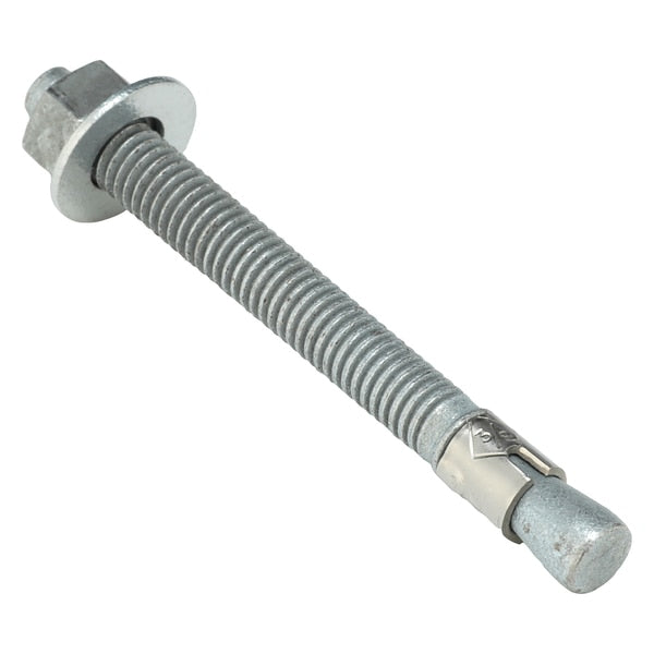 GALV SUP-R-STUD + Wedge Anchor,  3/8" Dia.,  3-3/4" L,  Steel Galvanized,  20 PK