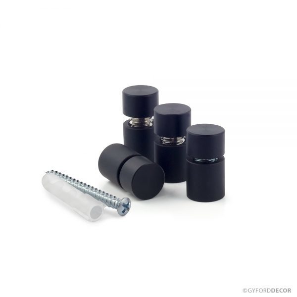 Complete 1/2"D x 1/2"L SIMPLY Standoff Kit - Matte Black