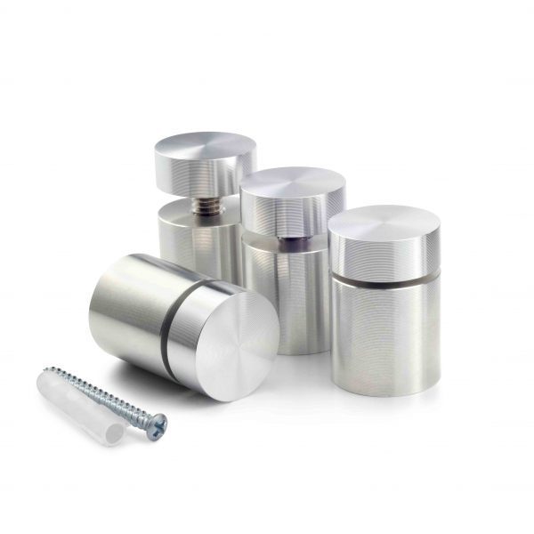 Complete 3/4"D x 3/4"L SIMPLY Standoff Kit - Bright Aluminum