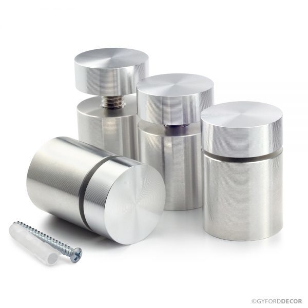Complete 1"D x 1"L SIMPLY Standoff Kit - Bright Aluminum