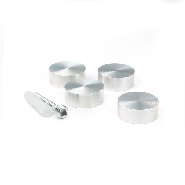 Flush Mount Kit for Signs - 1"D caps,  Bright Aluminum