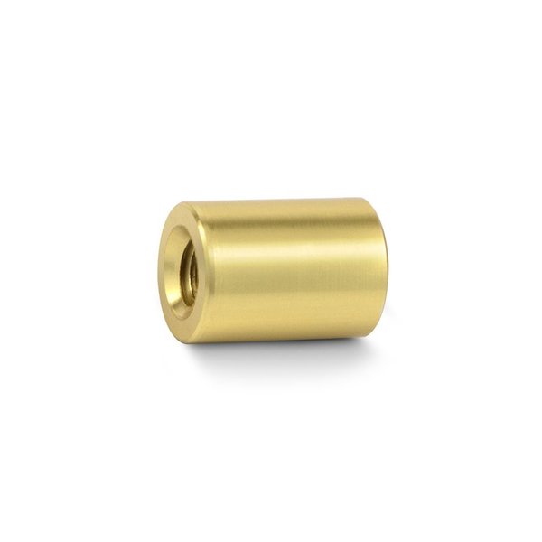 Round Standoffs,  #10-24 Thrd Sz,  1/2 in Bd L,  Aluminum Brass Anodized,  3/8 in OD