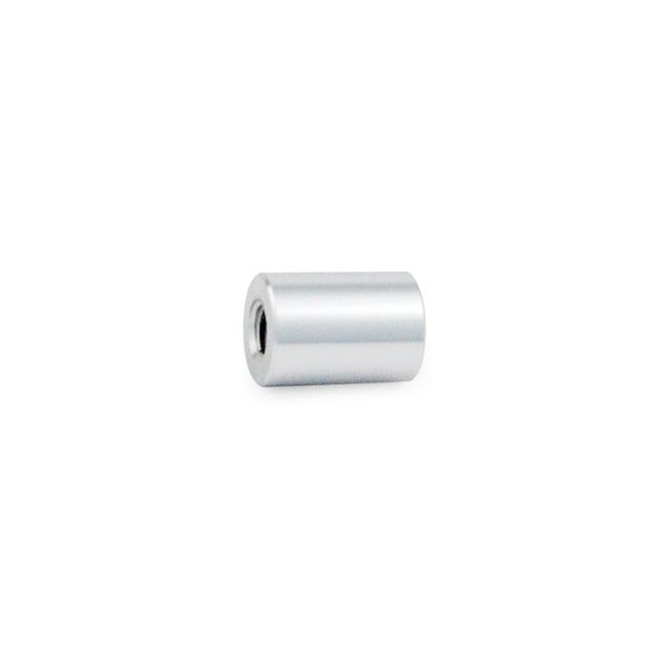Round Standoffs,  #10-24 Thrd Sz,  1/2 in Bd L,  Aluminum Clear Anodized,  3/8 in OD