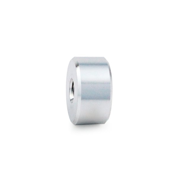 Round Standoffs,  5/16"-18 Thrd Sz,  1/2 in Bd L,  Aluminum Clear Anodized,  1 in OD