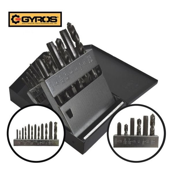 High Speed Steel Coarse Tap and Drill Bit Set,  18 pc