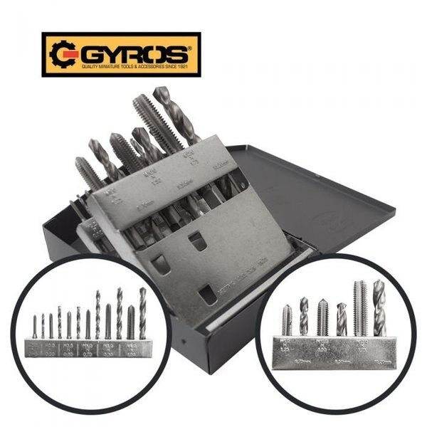 High Speed Steel Metric Tap and Drill Bit Set,  18 pc