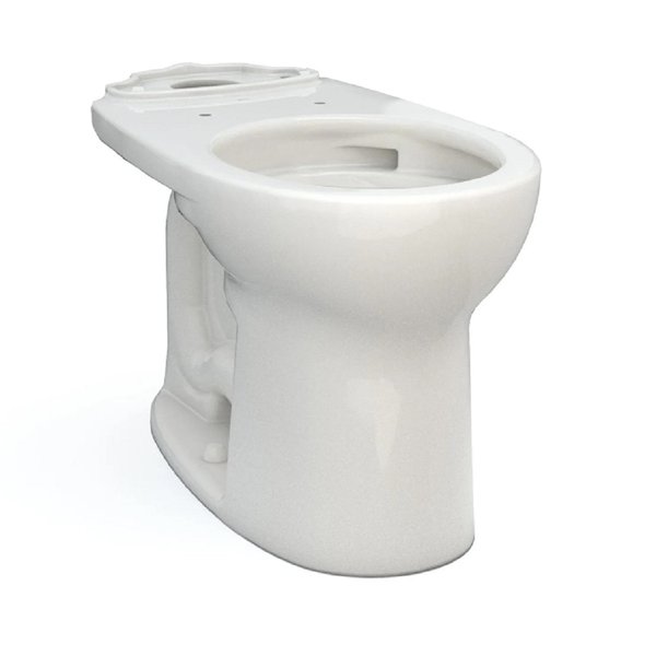 Drake Round Toilet Bowl Only with Cefiontect,  Less Seat,  Colonial White