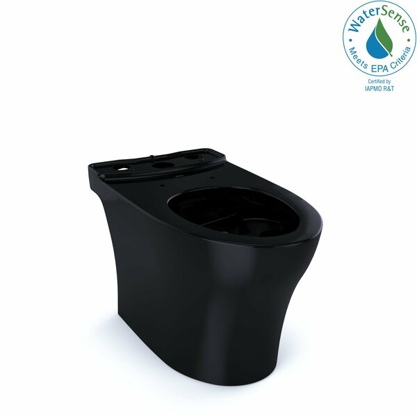 Aquia IV Elongated Universal Height Skirted Toilet Bowl Ebony