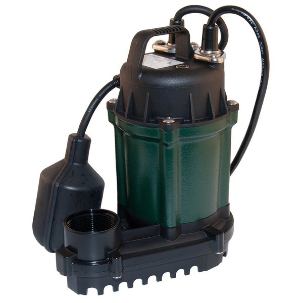 1-1/2 in. 1/4 hp 115V 10 ft. Cast Iron Sump Pump