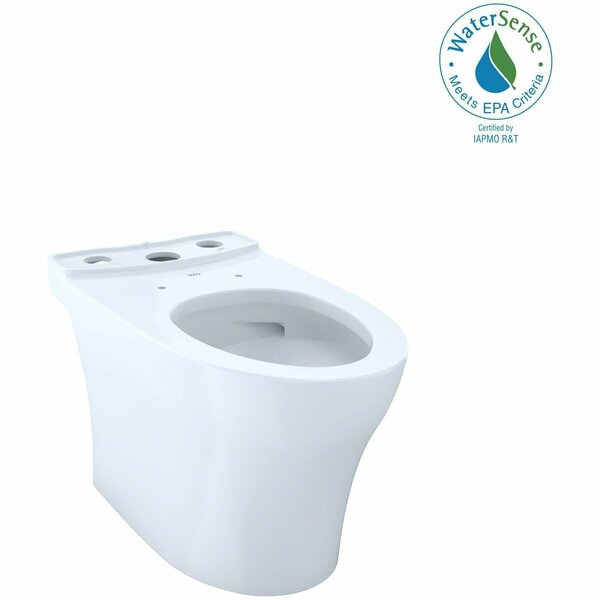 Aquia IV Elongated Universal Height Skirted Toilet Bowl Cotton White