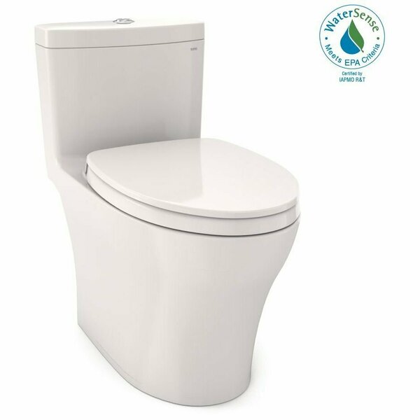 Aquia IV One-Piece Elongated Dual Flush 1.28 and 0.9 GPF Universal Height Colonial White