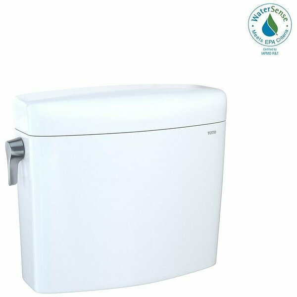 Aquia IV Cube Dual Flush 1.28 and 0.9 GPF Toilet Tank Only Cotton White