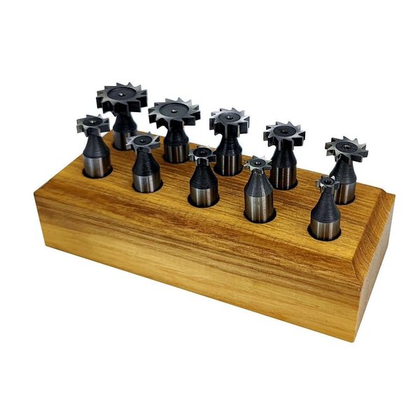 10 Piece 12 Shank Woodruff Keyseat Cutter Set